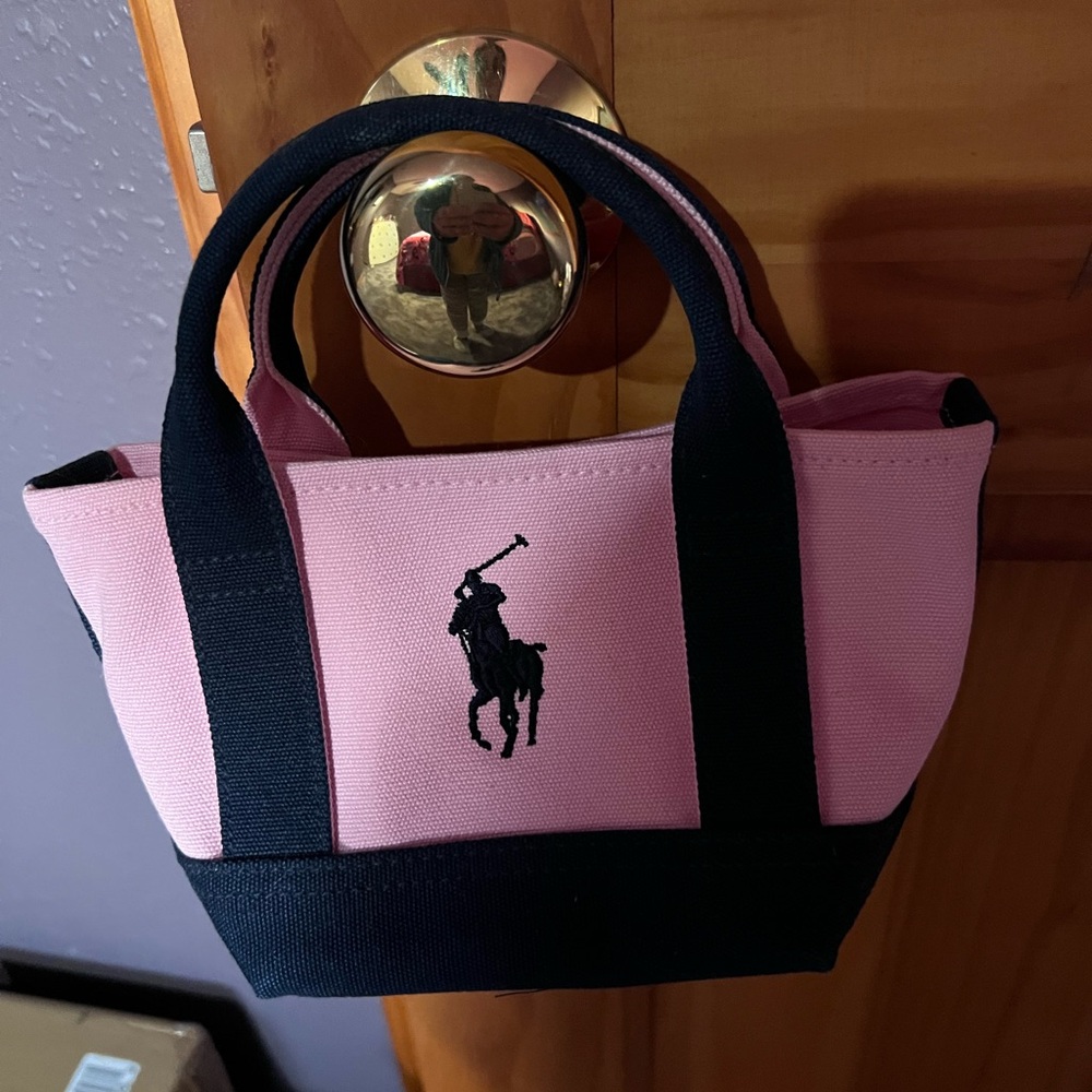 Ralph Lauren Pink and Blue Classic Tote Bag - Picture 4 of 9